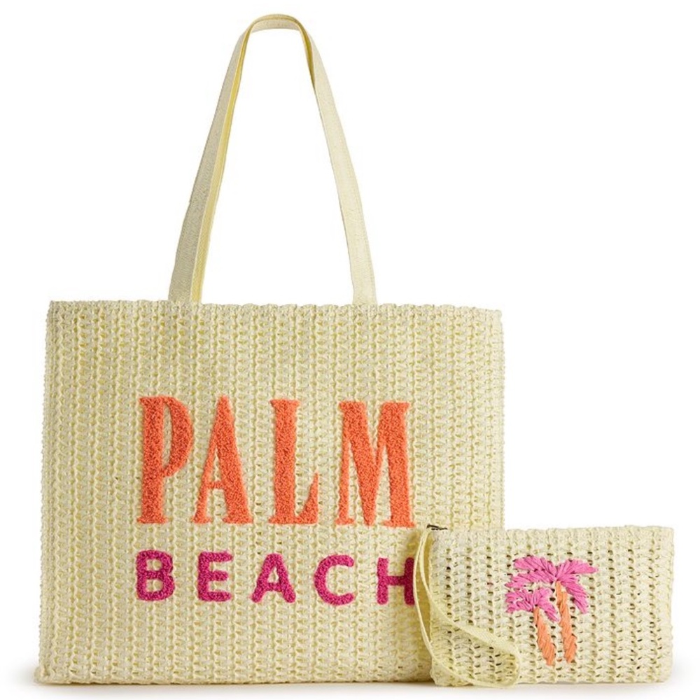 Palm Beach Woven Tote Bag - Carry all your daily essentials in style